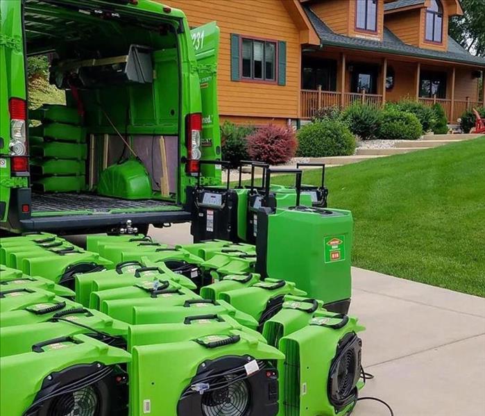SERVPRO Dehumidifiers and Fans for Water Damage Removal