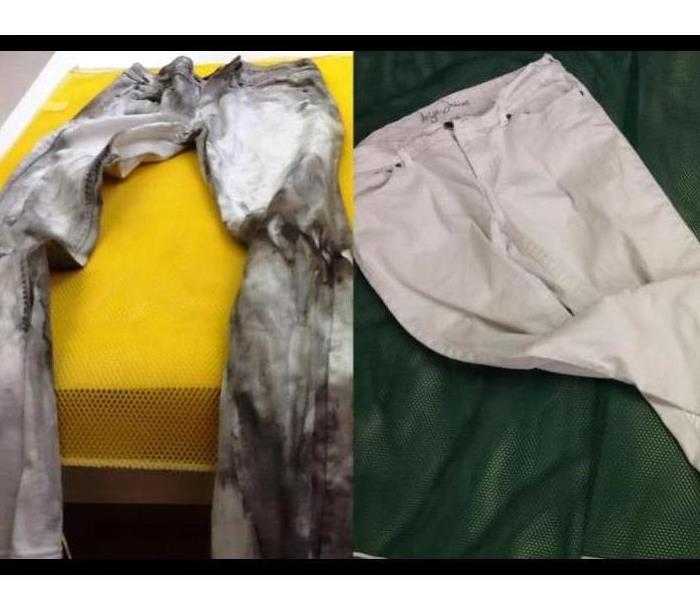 Pants Damaged By Fire and Smoke Repaired