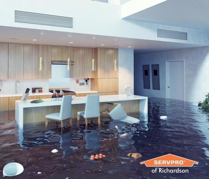 flooded kitchen water damage
